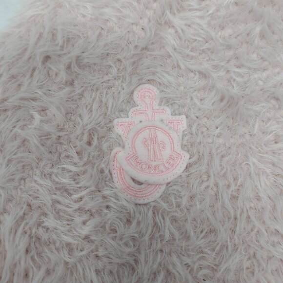 Moncler 1 Genius JW Anderson Pink Furry Logo Winter Bucket Hat - Picture 2 of 6